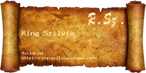 Ring Szilvia névjegykártya