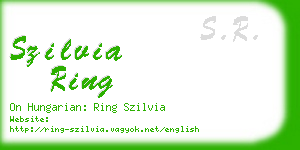 szilvia ring business card